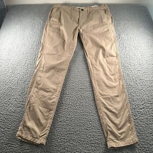 Billy Reid Mens Pants 36 Slim Cut Tailored Chino Khaki Tan Cotton Stretch Fit